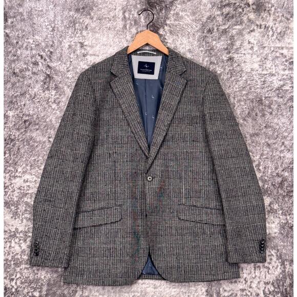 New Tailorbyrd Sport Coat 42 L Mens Wool Tweed Blazer Jacket Plaid LONG